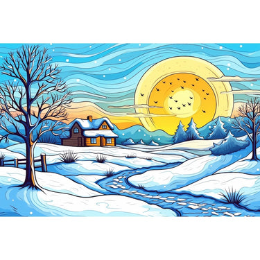 Winter Wonderland Watercolor Canvas